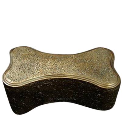 Bronze Dog Bone Urn